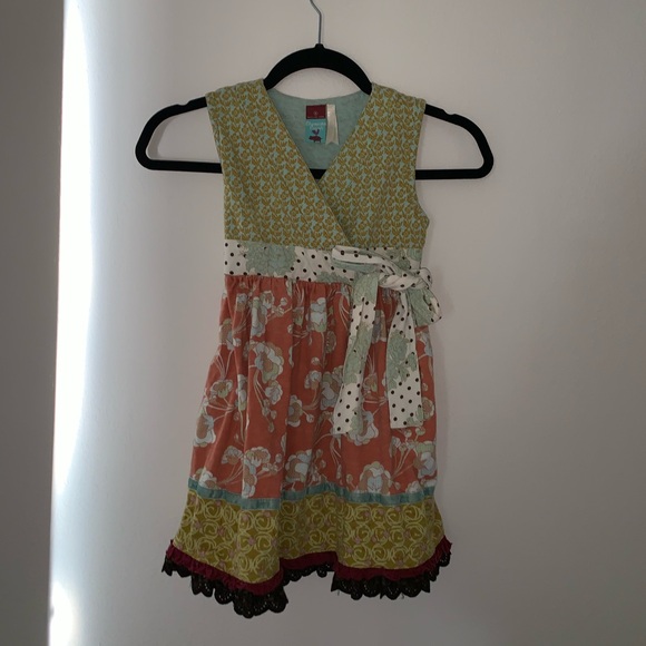 Matilda Jane Other - Matilda Jane print dress girls age 8 in excellent used condition green blue